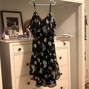 black floral dress